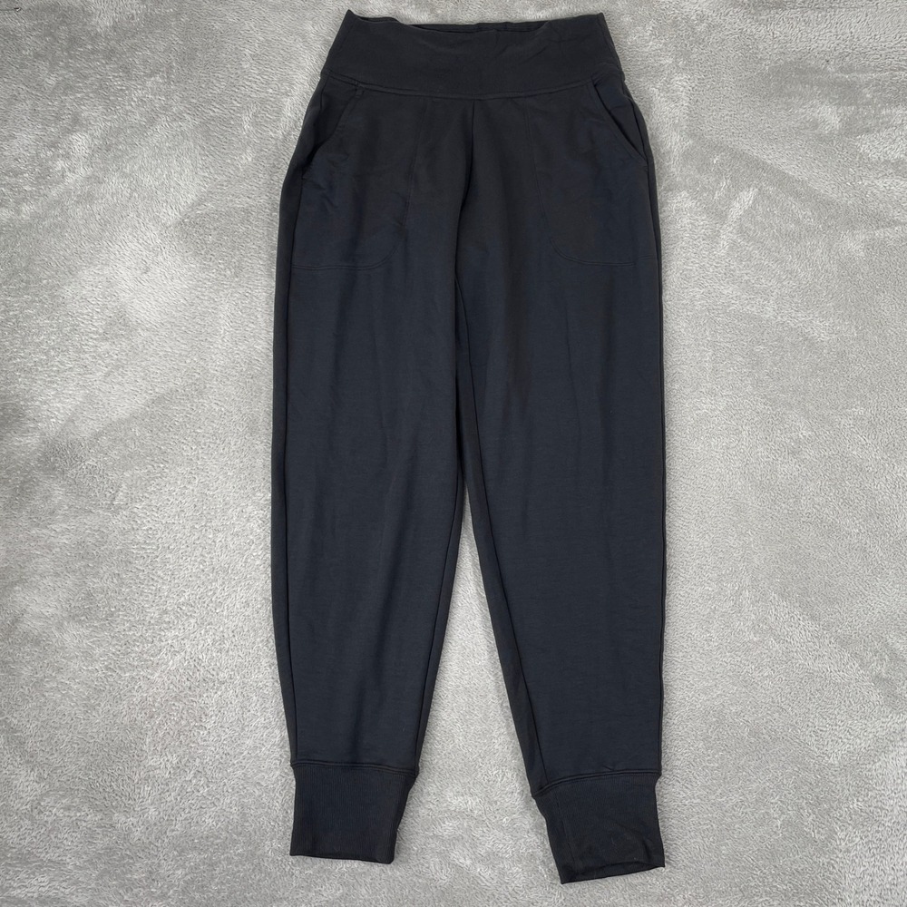 Athleta Joggers Womens Small Black Tencel Lyocell Stretch High Rise Pockets